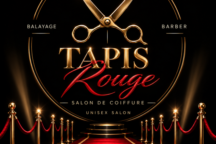 Logo du salon de coiffure Tapis Rouge, Montréal